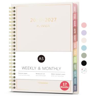 Imagem de Forvencer Agenda 2026-2027, agenda semanal e mensal de 17 meses, janeiro de 2026 a maio de 2027, 16 cm x 21,3 cm, agenda diária com abas, caderno organizador de faculdade, material escolar para sala