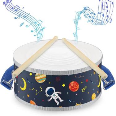 Imagem de Conjunto de bateria Boao Kids para criança de 8 polegadas com alça e 4