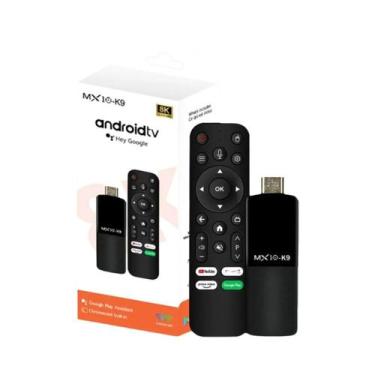 Imagem de Pen Drive Android TV 4K MX10 K9 Allwinner H618 2GB 16GB Controle Remot