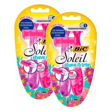 Imagem de Kit 2 Aparelho de Depilação Bic Soleil Shave & Trim com 2 Unidades + A