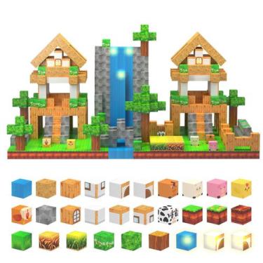 Imagem de Blocos de construção magnéticos KIPLATOY 138 PCS com 3 Light-Up 3+