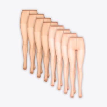 Imagem de Kit 8 Pares de Meias - Calças Lupo Loba Invisível 05870-001, Pó de arr