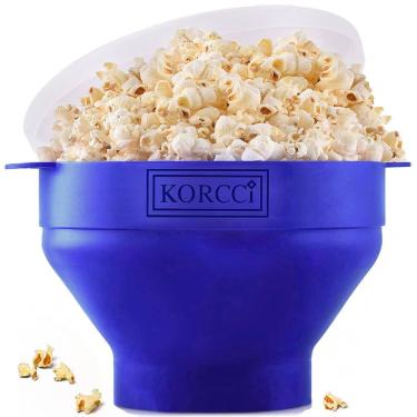 Imagem de Popper de pipoca de silicone para micro-ondas KORCCI BPA Free Blue