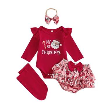 Imagem de Roupa de bebê YINGISFITM Christmas My First Santa 3-6M