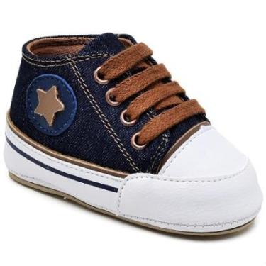 Imagem de Sapato Tênis Bebe Baby Estrela Conforto Primeiros Azul-Masculino
