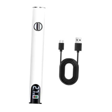 Imagem de harayaa Kit de ferro de solda USB recarregável LCD com visor digital sem fio caneta de solda bateria para reparo de circuito eletrônico, Branco