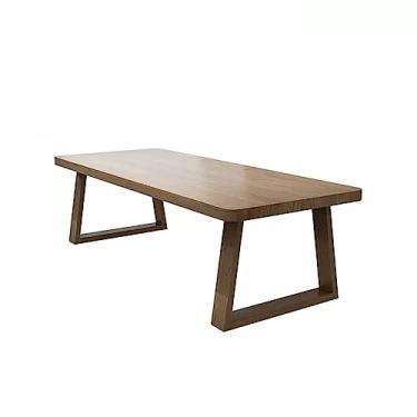 Imagem de GRFIT Mesa de escritório sala de estar grande mesa de escritório dupla mesa de estudo em casa mesa longa de madeira maciça mesa de trabalho mesa de computador mesa retangular mesa PC (tamanho: 1)