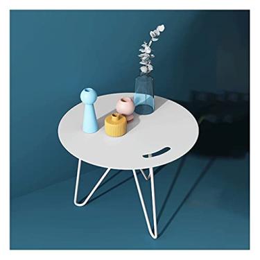 Imagem de Mesa de centro de design simples, mesa de chá de ferro forjado, sofá, mesa de café, quarto, sala de estar, canto de café, mesa de cabeceira, mesa lateral laranja minimalista para sala de estar