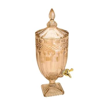 Imagem de Dispenser De Cristal P/Bebida C/Pé Brandon 4L Ambar - Wolff