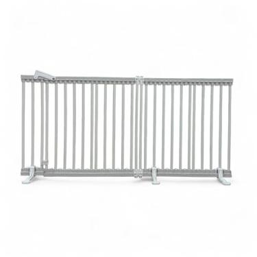 Imagem de Cercado Jardim e Piscina Modular 2,92m com Portão 5cm espaçamento entre as grades Altura 60cm 80cm 100cm Cores Preto ou Branco Extensível Seguro para Crianças e Pets(Branco, 60cm | Altura)