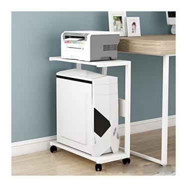 Imagem de SUNESA Suporte de impressão de madeira maciça PC Host Print Stand Prateleira de impressora do chão ao teto Rack de armazenamento multicamadas rack de escritório suporte de chassi de mesa mesa de