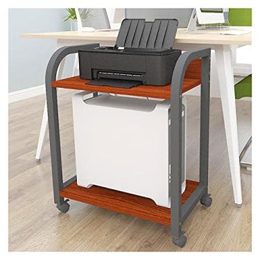 Imagem de Suporte para PC, suporte de CPU de 2 níveis, suporte para PC, suporte de torre, suporte de armazenamento, impressora, suporte lateral, suporte de oito modelos de cores (cor: 6)