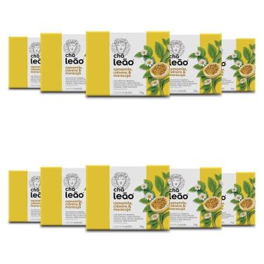 Imagem de Chá Leão Camomila Cidreira E Maracujá Kit 10 Caixas