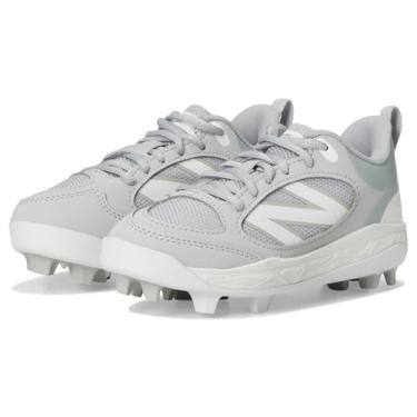 Imagem de New Balance Tênis de beisebol unissex infantil Fresh Foam 3000 V7 moldado de borracha, Raincloud/Branco, 1 Little Kid