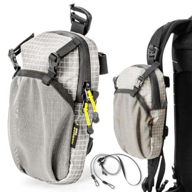 Imagem de HIKEMAN Mini bolsa tiracolo tiracolo para homens e mulheres, pochete impermeável, presentes para festivais de esportes, treino, viagens, Cinza, Moderno