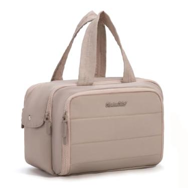 Imagem de Montana West Bolsa de maquiagem de viagem, organizador de maquiagem de grande capacidade, bolsa de cosméticos leve e inchada com compartimento à prova d'água