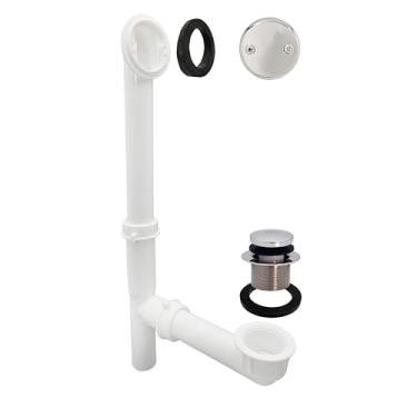 Imagem de Westbrass Y593244CP Conjunto de resíduos e transbordamento tubulares de banho, cromado polido