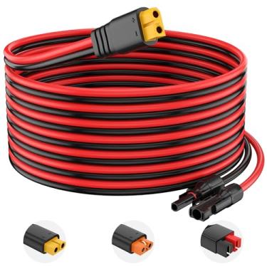 Imagem de Cabo de extensão de carga solar para XT60 12AWG 8 pés XT60 cabo solar conector solar para XT60 cabo adaptador para painel solar para estação de energia portátil pacote de bateria de gerador solar