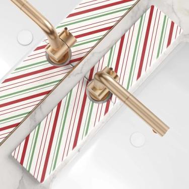 Imagem de Tapete de torneira de pedra para pia de cozinha de Natal, tapete de pedra de secagem de diatomita para decorações de Natal internas, evita umidade - protetor de respingos de pia para balcão de cozinha