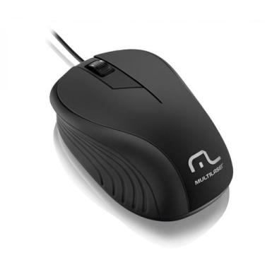 Imagem de Mouse Multilaser Emborrachado Preto - MO222 - Topmax Tecnologia, Preto