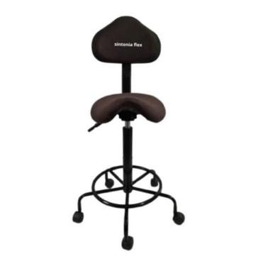 Imagem de Cadeira Mocho Sela Alta 65 Min. 75 Max. Suede Marrom