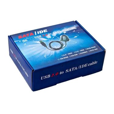 Imagem de Cabo Adaptador Sata Ide Usb 2.0 Conversor Com Fonte