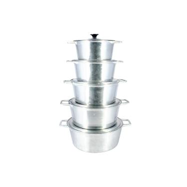 Imagem de Jogo Caçarolas Panela Polida Alça Alumínio Fundido 16 a 24