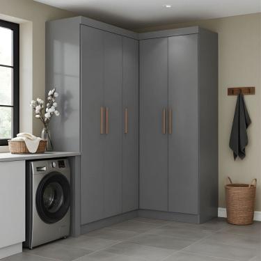 Imagem de Armário Multiuso Modulado Andes 5 Portas 12 Prateleiras Onix - Pnr Móveis