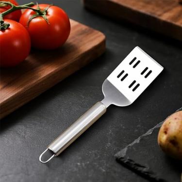Imagem de Espátula de cozinha de aço inoxidável para fritar bifes, ovos, panquecas de peixe e pizza Teppanyaki BLC121-01