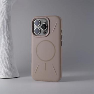 Imagem de YOGISU Capa protetora magnética sem fio para iPhone 16 Pro Max, capa rígida e à prova de choque (para iPhone 16 Pro Max/ouro do deserto)