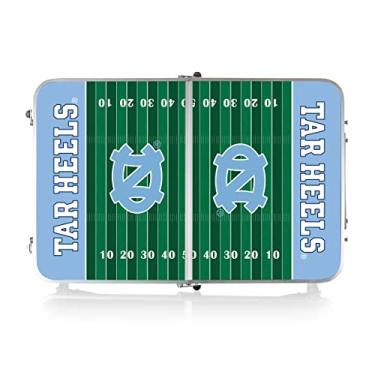 Imagem de PICNIC TIME Minimesa portátil NCAA North Carolina Tar Heels Concert, pequena mesa dobrável, mini mesa de piquenique, (grão de madeira de carvão)