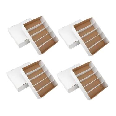 Imagem de KiBcsLic Estojo para baralho de cartas colecionáveis, porta-cartas esportivas, papel ondulado resistente com divisórias, proteção para cartas, caixa de, 5 Grades