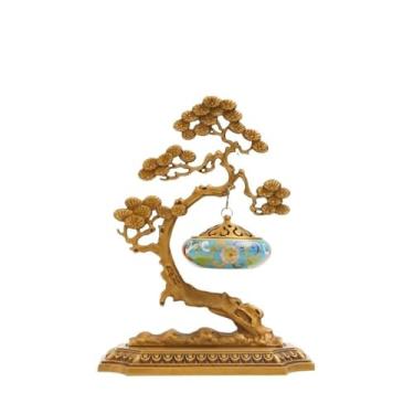 Imagem de Porta-incenso decorativo Queimador de incenso decorativo criativo em esmalte de cobre para sala de estar ou escritório(Blue)