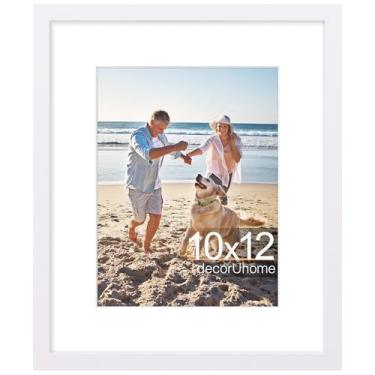 Imagem de decorUhome Porta-retrato de 25 x 30 cm, exiba imagens 18 x 23 cm com tapete ou 25 x 30 cm sem tapete, moldura de parede e mesa, branca, 1 pacote