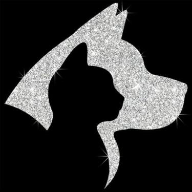 Imagem de Adesivo decalque brilhante de PVC com glitter para carros, laptops, motocicletas, parede, janela, bagagem, capa de arranhão, porta, multisuperfície (branco)