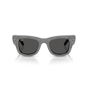 Imagem de Ray-Ban Óculos de sol RB4940BP Wayfarer Puffer Collection by A$AP Rocky Square, preto com strass pave/cinza escuro, 47 mm