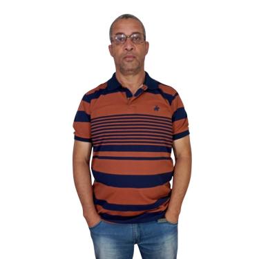 Imagem de Camisa Polo Masculina Listrada Manga Curta — Estilo Clássico, Conforto e Qualidade em uma Só Peça!