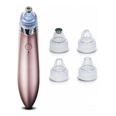Imagem de Removedor de Cravos e Espinhas Elétrico a Vácuo – Limpeza Facial Profunda, Reduz Poros, Remove Impurezas e Oleosidade, Recarregável via USB, 5 Ponteiras Intercambiáveis, Sucção Potente e Segura