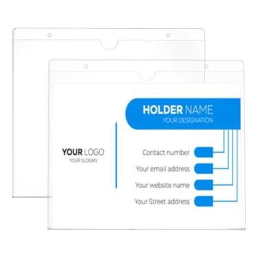 Imagem de AHANDMAKER Pacote com 3 suportes de placa de acrílico transparente 21,6 x 28 cm, moldura horizontal com parafusos para escritório, restaurante, casa, loja de varejo, decoração de parede, 28 x 23,5 cm