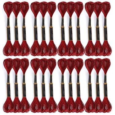 Imagem de Linha de ponto cruz 24 peças bordado brilhante fio trançado feito à mão novelos de algodão para amantes de ponto cruz costurando flores frutas animais cenas naturais personagens