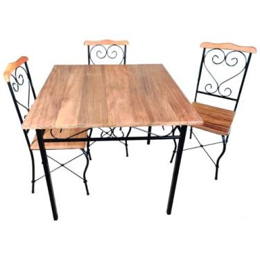 Imagem de Mesa Jantar Bistrô 2 Lugares - Kikinho e Jean, 60x60cm