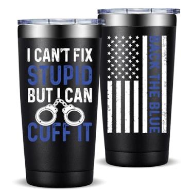 Imagem de Fufandi Presentes de policial - presentes de formatura da academia para polícia - presente de aniversário do dia dos pais para pai, homens, policiais - copo copo 590 ml