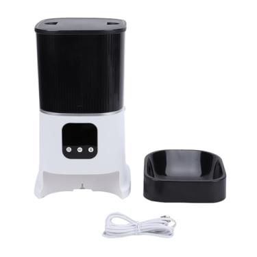 Imagem de Haofy Alimentador Automático para Animais de Estimação, Dispensador de Comida para Gatos Cronometrado WiFi 6L Com Fonte de Alimentação Dupla e Recipiente de Comida Transparente, para