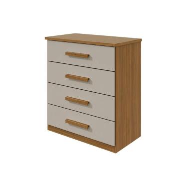 Imagem de Cômoda Casal Baião C/ 4 Gav Branco - Lopas