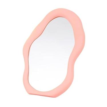 Imagem de Espelho de Maquiagem Tendência Irregular Mirror Decoração de Quarto(ROSA)