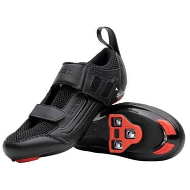Imagem de Sapatos de ciclismo Tommaso Veloce II - Pedale com estilo - Sapatos Peloton, triatlo, bicicleta de estrada, ciclismo, indoor, homens, mulheres, compatível com travas Look Delta SPD SPD-SL, branco