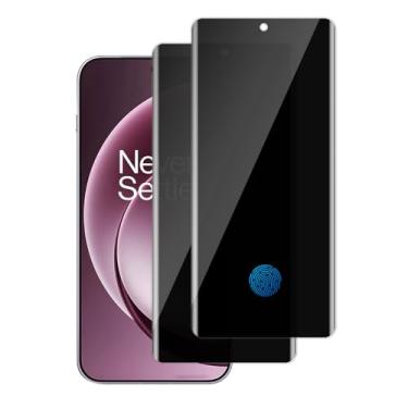 Imagem de PUKMCX Pacote com 2 protetores de tela de privacidade OnePlus 15, vidro temperado anti-espião, ultra HD, sem bolhas, antiarranhões para OnePlus 15, compatível com impressão digital ultrassônica, fácil