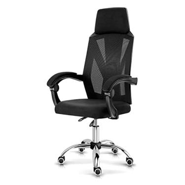 Imagem de Cadeira de escritório para jogos, cadeira de escritório com encosto alto, cadeira giratória de malha, cadeira de computador, assento estofado, cadeira de jogos, necessária