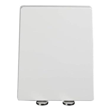 Imagem de Assento sanitário assento de vaso sanitário de fechamento macio assento de vaso sanitário quadrado de 45 cm, tampa de assento de vaso sanitário de material PP de segurança branco, assentos de vaso