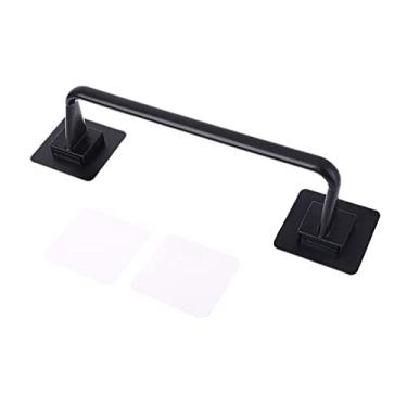 Imagem de Toalheiro, suporte de toalha para banheiro, barra de toalha de banheiro autoadesiva montada na parede, suporte de prateleira para rolo de papel higiênico, cabide